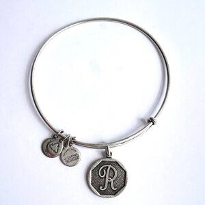 Alex + Ani Initial R Charm bangle bracelet